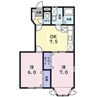 グランベル【1階】の間取り