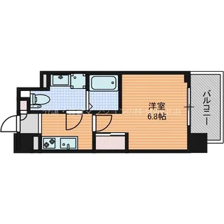 レジュールアッシュ塚本【3階】の間取り