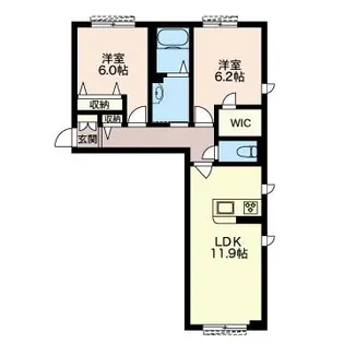 アビタシオン伊興【1階】の間取り