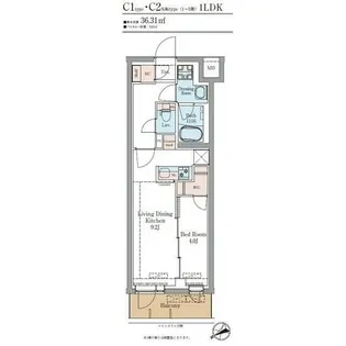 LUMINOUSつつじヶ丘【2階】の間取り