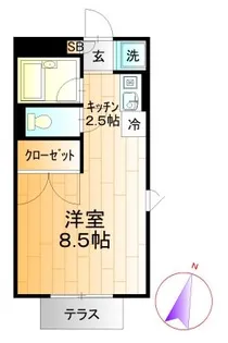 クレール習志野台【2階】の間取り