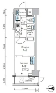 プライマル門前仲町【1階】の間取り