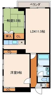 エリートインたいら【7階】の間取り