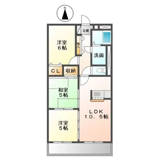 KUMOZUガーデンハイツ【4階】の間取り