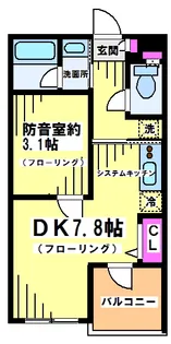 レジディア調布【2階】の間取り