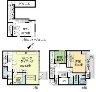ARTEMIS MINAMI AZABU【7階】の間取り