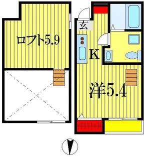ハプナ本町【2階】の間取り