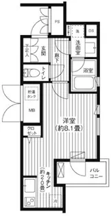 コスモリード新宿余丁町【3階】の間取り