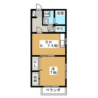 デルソール富士見【1階】の間取り