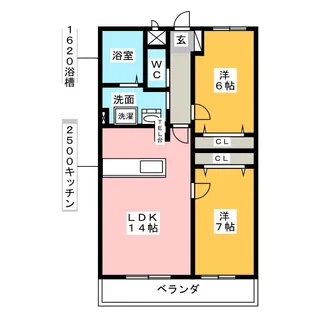 Benvenuto徳重【3階】の間取り