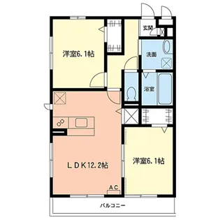 レコルトA【2階】の間取り