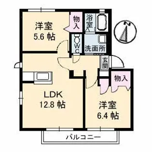 SQUARE35 F棟【2階】の間取り