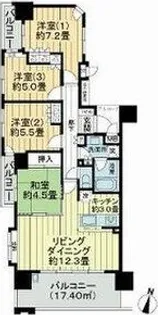 ナイスロイヤルタワー北四番丁【10階】の間取り