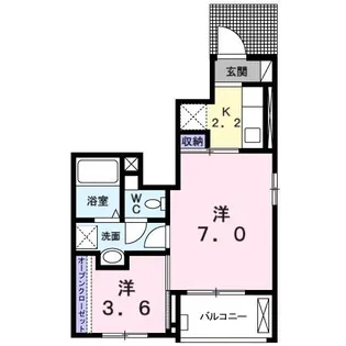 サニーレジデンス西三国H【1階】の間取り