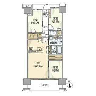 ドレッセ横浜十日市場サニーテラス【13階】の間取り