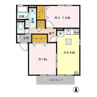 ウィルモア朝霧台 A【1階】の間取り