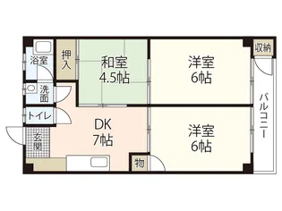 ブランドール ナルミ【2階】の間取り