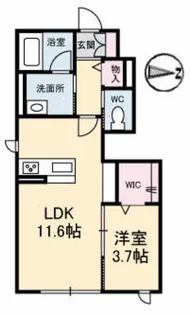 ヴィータ・エレガント【1階】の間取り