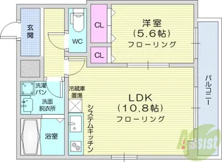 メリディアン鶴ヶ谷東【3階】の間取り