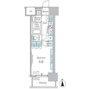 ヒヴィ・カーサ名駅西【14階】の間取り