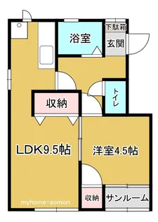 パンションひやま2【2階】の間取り