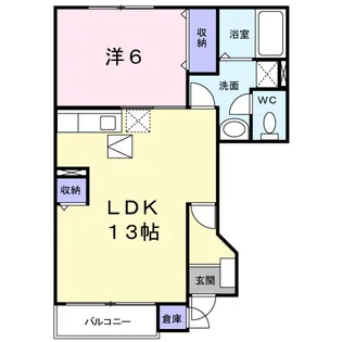 エテルノ・スクウェア参番館【1階】の間取り