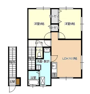 コーポKランド【2階】の間取り