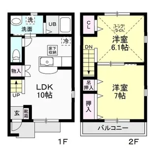 ベルウッド Aの間取り