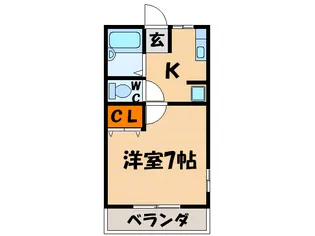 グランコートフェイマスA・B【1階】の間取り