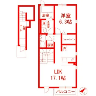 パークス8K【2階】の間取り