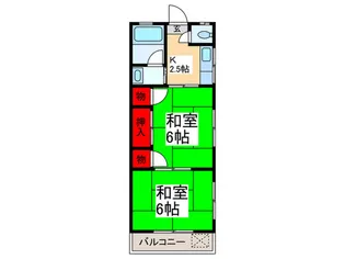 ハイツ増永【2階】の間取り