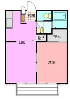 ビーライン友部【2階】の間取り