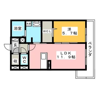 グランシャリオ【2階】の間取り