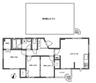 メゾン第14むさし【3階】の間取り