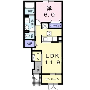 プレジール【1階】の間取り