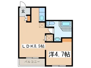 フレンズ本通南【2階】の間取り