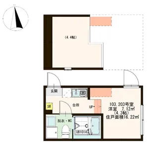 ハーモニーテラス足立IV【2階】の間取り