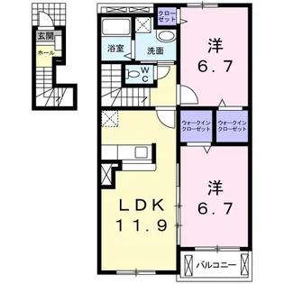 ブランシェ エレガン【2階】の間取り