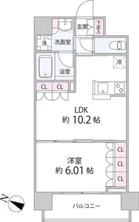 レリーサ大宮【5階】の間取り