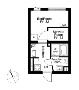 SPHERE MOTOYOYOGI HILL TERRACEの間取り