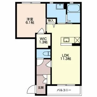 カーティアスC【1階】の間取り