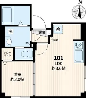 ブランシュコート【1階】の間取り