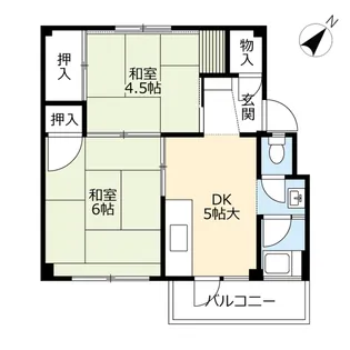 UR萩原【2階】の間取り