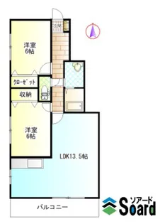 MIKIハイツIIB【2階】の間取り