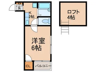 リリーム高宮【2階】の間取り