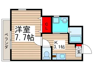 ア-ク小岩WEST【3階】の間取り