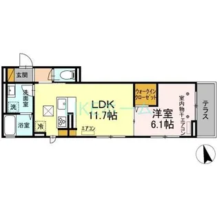 ディーリヴィエール【3階】の間取り