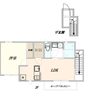 ルーチェ雪谷【2階】の間取り