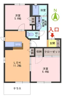 ヴェルドミール B棟【1階】の間取り
