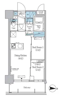 アーバネックス錦糸公園III【8階】の間取り